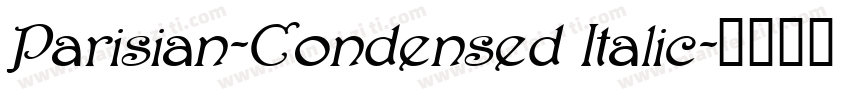 Parisian-Condensed Italic字体转换